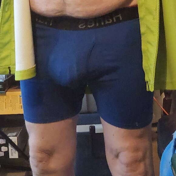 Hanes Blue Black Red Recycled Poly Tencel Span Comfort Flex Fit Boxer Brief Sz L - Picture 1 of 16